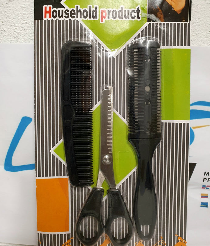 set para recortar pelo tijera peine peine con Gillette dentro /haarknipset schaar kam kam met Gillette erin