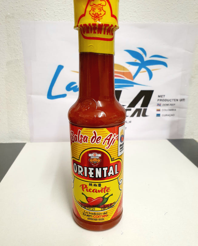 Salsa de Aji picante (200ml) Oriental.Hete chilisaus merk Oriental (200ml)