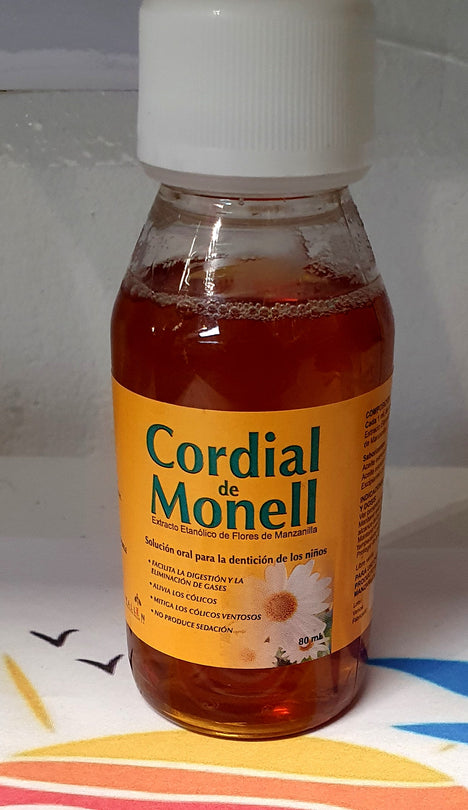 Cordial de Monell (80ml) El Cordial de Monell es un líquido usado para tratar las molestias de las erupción de los dientes o los cólicos en bebés.