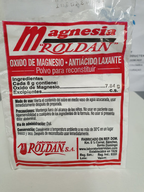 MAGNESIA Sabor a Anis - Antiacido/Laxante /
Magnesiumoxide zakje - Antacidum/laxeermiddelanijs smaak.
