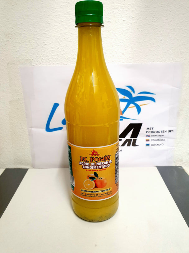 Agrio de naranja el fogon 100% dominicano condimentado /kruidig sinaasappelzuur(28oz )(656ml)