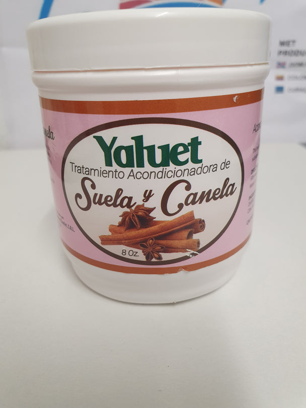 Tratamiento Acondicionador de Suela y Canela. 8oz
zoethout- en kaneelconditionerende behandeling. 8 Oz