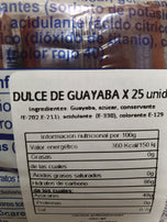 Dulce de guayaba Doña guaya 25 unidades de( 50g)
/ Doña guaya guave snoep 25 stuks (50g)