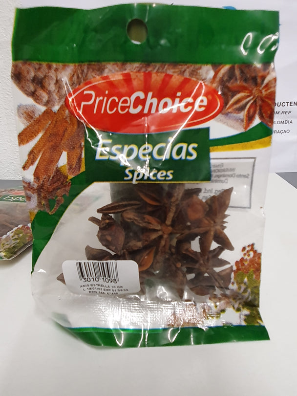 Anís de Estrella 10g 100%dominicano
Steranijs 10g 100% Dominicaanse