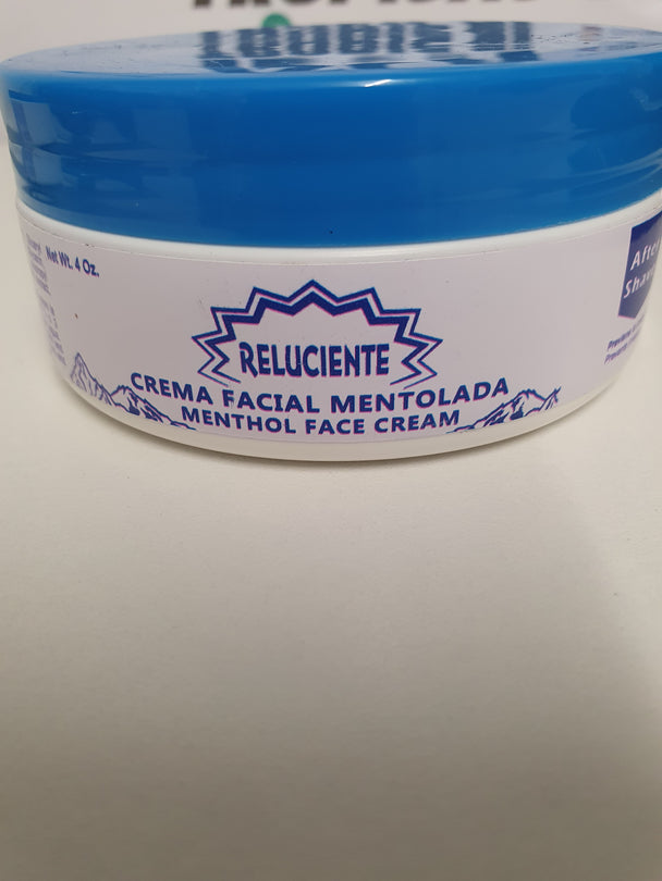 Reluciente Crema Facial Mentolada (4oz.) / Menthol Face Cream (4oz. After shave.