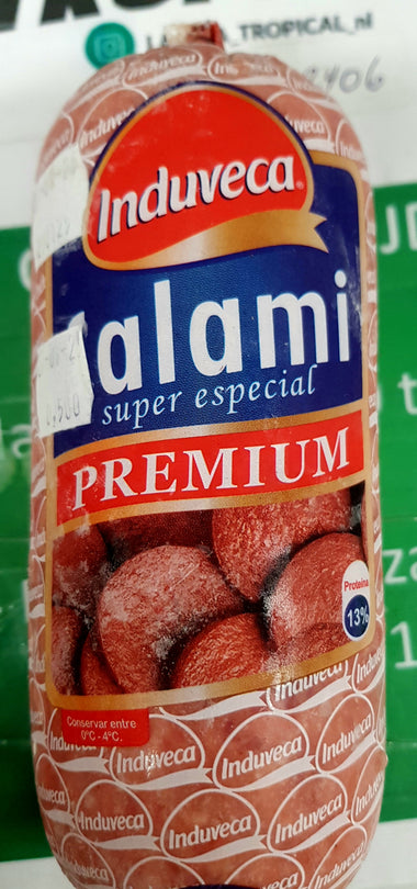 Induveca salami super especial premium (500gr) + empacado en bolsa de frio /dominicaanse salami (worst)500gr merk induveca salami super especial premium