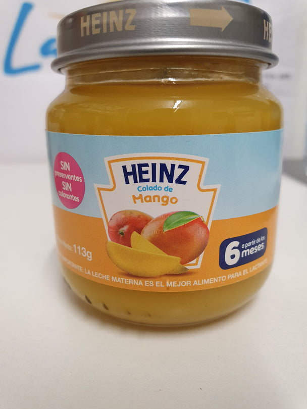 compota marca Heinz mango (113g)
Mangocompote van het merk Heinz (113g)