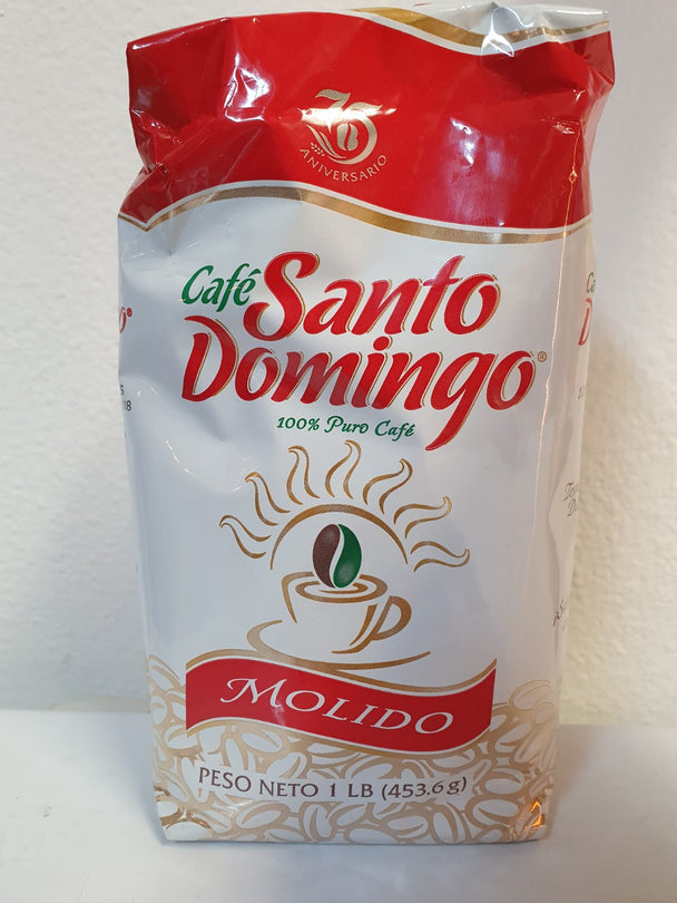 CAFE SANTO DOMINGO 100%PURO CAFE 1LB (453.6gr.)Ground Cofee.👍