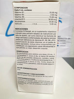 Jarabe Complejo B suplemento Vitaminico Rangel (240mL.)/B-complexsiroop Vitaminesupplement (240 ml.)