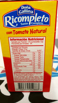 Doña gallina Ricompleto sazón completo con Tomate natural sabor y color 54gr.