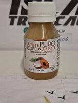 Aceite puro de coco y zapote 100%dominicano (59.15ml) /pure kokos- en zapoteolie uit dominicaanse Rep  (59.15 ml