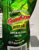 Platanos verde Gembos Regular (150g.) Chips de platanos con sal platanitos chips.