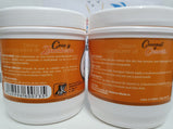 Crema acondicionadora de Coco y zanahoria con vitamina E y D panthenol 8oz. //Kokos- en wortelverzorgende crème met vitamine E en D-panthenol8oz.