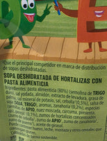 Sobre de sopa con Letras knorr por porcion (250ml) zak lettersoep per portie merk knorr (250ml)