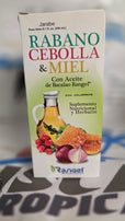 Jarabe antigripal de rabano cebolla y miel 100%Dominicano//