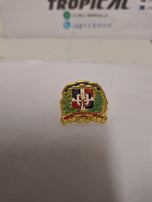 Broche con escudo dominicano/ broches met Dominicaans schild