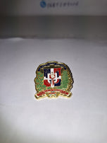 Broche con escudo dominicano/ broches met Dominicaans schild